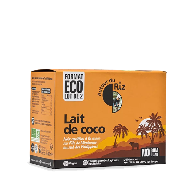 Lait de coco bio équitable 2 x 400 ml