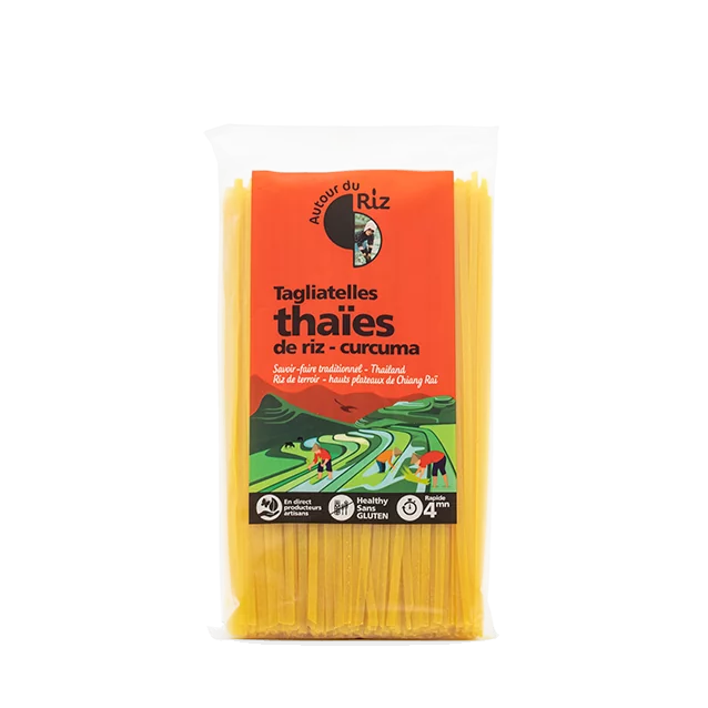 Tagliatelles thaïes bio de riz au curcuma 400 g
