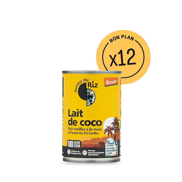 Lait de coco bio équitable 12 x 400 ml