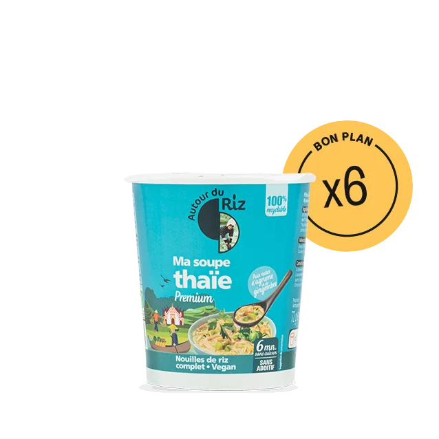 Soupe instantanée bio "Ma soupe thaïe" - Colis de 6 soupes