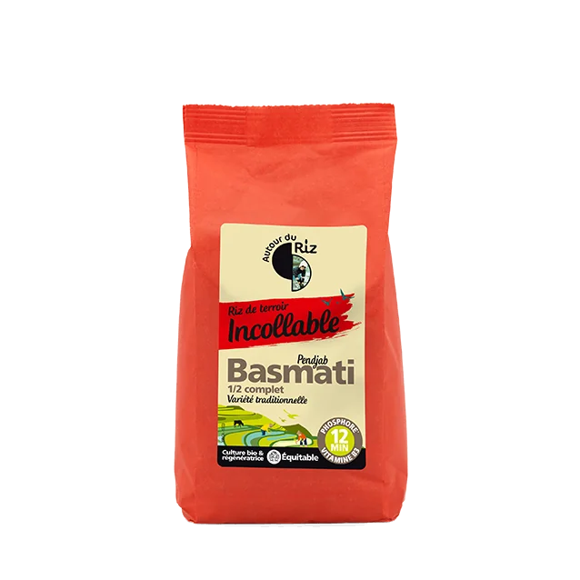 Riz Basmati demi-complet bio étuvé 500 g