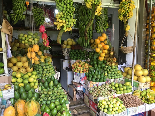 Eau de coco et fruits